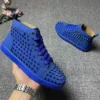 men's fashion rivets boots punk hip hop dress flats studded shoes cow suede leather boot brand designer stylish ankle botas male - Image 4