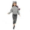 1set Doll Clothes Outfit Trousers Fashion Coat Hats Top Pants Clothing For Barbie Doll Clothes Doll Accessories Girl`s Toy Gifts - Image 3