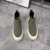 High Top Sneaker Men Designer Winter Plush Warm Snow Boots Fashion Casual Leather/Corduroy Height Increased Platform Board Shoes - Image 6