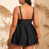 Plus Size Bikinis 4XL Large Size Swimsuit for Women V Neck High Waist Solid Strap Beach Dress Two Pieces Swimwear Bathing Suit - Image 5