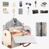 2024 Fashion Large PU Folding Suit Storage Bag Women High Capacity Luggage Handbag Travel Sport Outdoor Multi Function Organizer - Image 2