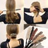 Crystal Magic Bun Maker Elegant Hairbands Donut Hairpin Hair Bands Fashion Girl Women Diy Hair Styling Headband Tool Accessories - Image 4