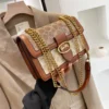 Fashon High-End Women' Bag 2023 Luxury Trendy Messenger Shoulder Bag Retro Small Square Bag Ladies Chain Shoulder Bag Handbags - Image 6