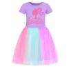 Kawaii Barbie Children Princess Dress Summer Anime Cartoon Kids Girls Lace Mesh Tutu Skirt Baby Birthday Party Dresses Gifts Toy - Image 2