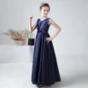 5 8 10 14 15 16 Years Teenage Children Elegant Frocks Design For Party Women 2024 Luxury Formal Gala Prom Black Girls Long Dress - Image 4