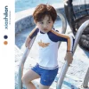 Boy Long Sleeve Swimsuit Two Pieces Suit 1-13 Year Swimwear UPF50 Children 2023 Kid Cool Cartoon Beachwear Bathing Suit - Image 5