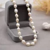 Natural freshwater pearl necklace shaped 100% pearl jewelry gift necklace female niche new fashion simple necklace - Image 3