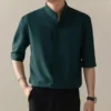 Plus Size 3XL-M High Elasticity Seamless Shirts Men Long Sleeve Top Quality Slim Casual Luxury Shirt Social Formal Dress Shirts - Image 4