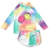 Girls Swimsuit Fashion Split Two-piece Swimwear Sets for Kids Sunscreen Quick Dry Long Sleeve Swimming Suits Teen Beach Clothing - Image 4