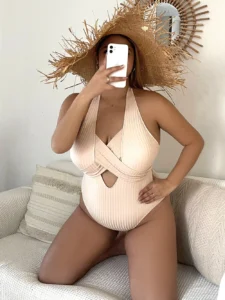 2023 Women Plus Size One Piece Swimsuit Solid Push Up Swimwear Larges Big Plussize Swimming Suits Bathing Beachwear New - Image 2