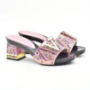 African Matching Shoes and Bag Italian In Women Matching Italian Shoe and Bag Set Decorated with Rhinestone Party Shoes with Bag - Image 5