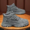 Fashion Designer Men's Lace Up Sneakers Outdoor Comfort Hiking Shoes for Men Non-slip Platform Work Boots Winter Warm Mens Shoes - Image 2