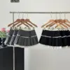 Preppy Style Mini Skirt Women Lace Patchwork Bottoms Y2K High Waist Pleated Skirt Sexy Gyaru Korean Ball Clothes American Retro