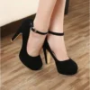 Elegant High Heel Wome Shoe Spring New Thick Heel Work Shoes Versatile High Heel Shoes Black Fashion Women Shoe42 - Image 2