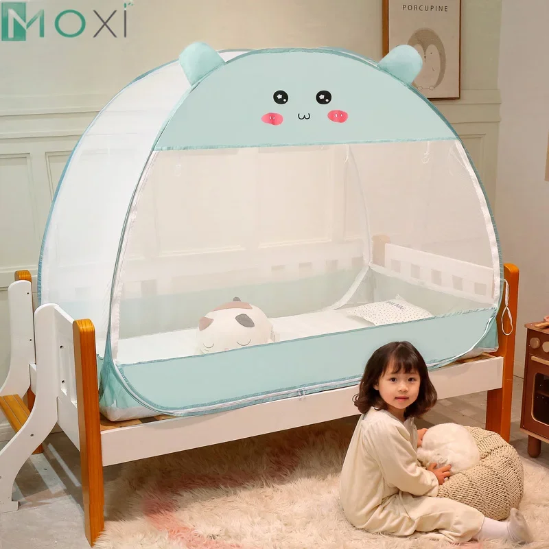 Children's Mosquito Net Bed Dome Free Installation Double Bed Full Bottom Anti-fall Mosquito Net Outdoors Travel Portable Tent