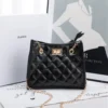 Fashion Women Shoulder Crossbody Bag Rhomboid Grid Pu Leather Button Underarm Luxury Chain Bags Lady Small Square Handbag - Image 3