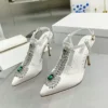 2023 Luxury Women Pumps Rhinstone High Heels Sexy Pointed Toe Wedding Party Brand Fashion Shining Bridal Shoes - Image 5