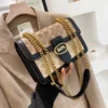 Fashon High-End Women' Bag 2023 Luxury Trendy Messenger Shoulder Bag Retro Small Square Bag Ladies Chain Shoulder Bag Handbags - Image 5