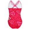 TiaoBug One-piece Kids Cute Girls Heart Print Swimsuit 7 to 12 Years Sleeveless Open Back Crisscross Swimwear Beach Bathing Suit - Image 5