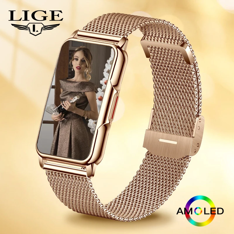 LIGE NEW Fashion Smart Watch Women Watches Men Heart Rate Monitor Call reminder Bluetooth Lady smartwatch woman For IOS Android