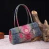 New Fashion Women's Crocodile Pattern Chain Shoulder Bags Handbags 2024 Luxury Chic Underarm Bags Clutch Blue Green Armpit Bags - Image 3