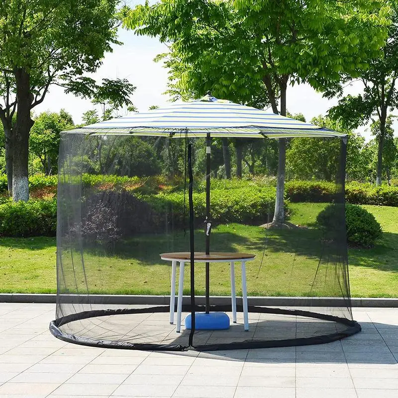 Outdoor Patio Umbrella Net Gazebo Patio Umbrella Mosquito Netting For Camping Garden Travel Anti-insect Mosquito Net