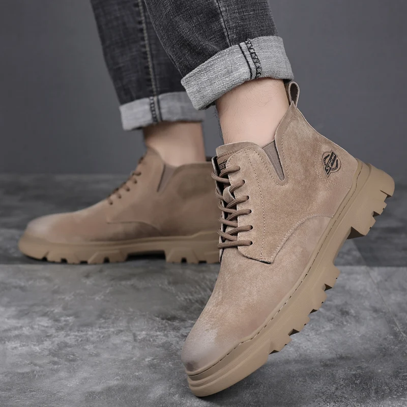 Brand Men's Casual Shoes, Motorcycle Type, Popular, Outdoor Desert Boots Casual Chelsea Boots Boots - Image 3