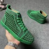 men's fashion rivets boots punk hip hop dress flats studded shoes cow suede leather boot brand designer stylish ankle botas male - Image 5
