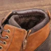 Winter Warm Men Boots, Designer Handmade Pu Leather Ankle Boots for Men, High Quality Cotton Chelsea Male Boots Botas Masculinas - Image 4