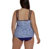 Striped Print Sports Swimsuit Large Sizes 2 Pieces Women Plus Size Swimsuit High Waist Two Pieces Tankini Bathing Suit - Image 4