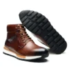 Luxury Brand Design Mens Winter Ankle Boots Genuine Leather Lace-Up High Top Flat Sneakers Street Style Casual Shoes for Men - Image 4