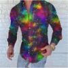 2023 Luxury Men's Shirt Floral Pattern Lapel Long Sleeve Shirt Outdoor Street Fashion Clothing Designer Casual High Quality - Image 6