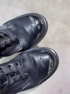 Vintage Design Mens Cowskin Genuine Leather Boots Lace Up Steel Toe Platform High Top Shoes Casual Punk Motorcycle Short Boots - Image 6