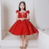 Children Sequin Flower Girl Pageant Mermaid Dresses Long Puffy Prom Formal Birthday Party Dress Luxury Evening Shining Ball Gown - Image 5