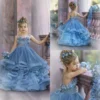 Cute Flower Girl Dresses For Wedding Spaghetti Lace Floral Appliques Tiered Skirts Girls Pageant Dress A Line Kids Birthday Gown - Image 5