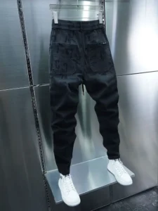 Black Cargo Jeans Skinny Harem Pants Outdoor Slimline Jogger Sweatpants Letter Printing High Quality Streetwear Brand Clothing - Image 6