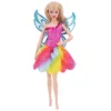 Barbies Clothes ElfQueen Beautiful Dress Colorful Butterfly Wings for 11.8 inch 28 Cm Barbies Doll Clothes Fairy Tale Characters - Image 4