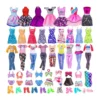Doll Accessories for Barbie Doll Clothes Mixed Mini Dress Up Set Fashion Clothes High Heels Shoes Doll Part Children Toy Gifts - Image 4