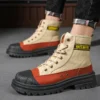 Winter Men Snow Boots Warm Fur Shoes Mixed Color Design Soft High Quality Comfortable Casual Outdoor Shoes For Male - Image 2