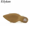 Eilyken Summer Style White PVC Transparent Women Pumps String Beadbowknot Stripper High Heels Party Prom Shoes - Image 6