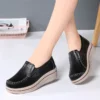 Women Flat Platform Loafers Ladies Elegant Suede Leather Moccasins Shoes Woman Slip On Moccasin Women's Blue Casual Shoes - Image 3