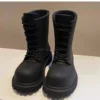 Thick Bottom Black Boots for Men 2023 New Women Derby Big Toe Lace Up Boots Chelsea Short Boots Brand Design Male Big Size 40-45 - Image 5