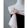 One Shoulder Slim Waist Simple Temperament Evening Dresses Flower Design Trumpet Wedding Party Vestidos Solid French Prom Dress - Image 3