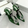 2023 Luxury Women Pumps Rhinstone High Heels Sexy Pointed Toe Wedding Party Brand Fashion Shining Bridal Shoes - Image 4