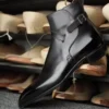 New Men Ankle Boots Brown Black Buckle Strap Classic Fashion Business Shoes for Men with Zapatillas Hombre - Image 6