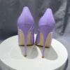 Heelgoo Glossy Light Purple Women Elegant Stiletto Pumps Ladies Wedding Bridesmaid Shoes 3" 4" 5" High Heels Size 33 43 44 45" - Image 3