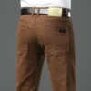 Classic Style 3 Colors Autumn Men's Slim Brown Jeans High Quality Business Casual High Stretch Denim Pants Male Brand Trousers - Image 5
