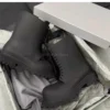 Thick Bottom Black Boots for Men 2023 New Women Derby Big Toe Lace Up Boots Chelsea Short Boots Brand Design Male Big Size 40-45 - Image 6