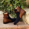 Fashion British Style Ankle Boots Classic Casual Party Street PU Stitching Suede Color Matching Buckle Business Daily Men Shoes - Image 2