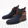 Fashion British Style Ankle Boots Classic Casual Party Street PU Stitching Suede Color Matching Buckle Business Daily Men Shoes - Image 4